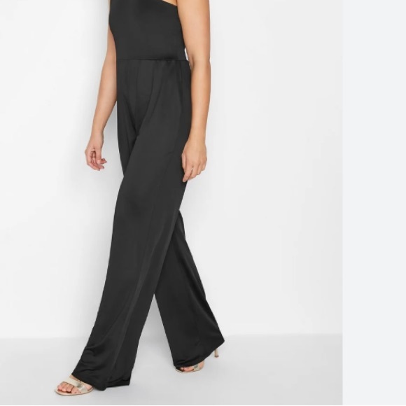 H&M Pants - Black satin jumpsuit